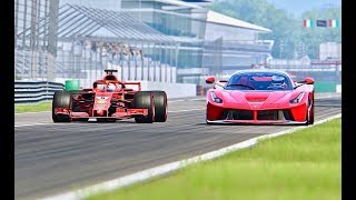 Ferrari F1 2018 vs La Ferrari  Monza [upl. by Parfitt]