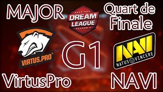 DreamLeague Major VirtusPro vs NaVi  G1  Quart de finale  Dota 2 FR [upl. by Eillo807]