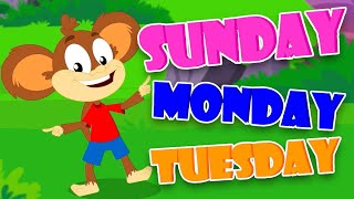 Days Of The Week Fun Learning Videos and Kids Rhymes [upl. by Euqinotna]