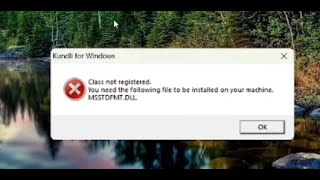 Msstdfmtdll is missing Windows 10 11 64bit pc Laptop [upl. by Gherardo223]