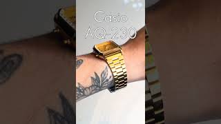 ⌚Relojes Casio Dorados 🏆  Casio AQ230 y Casio A100 reloj watch casio [upl. by Dacy]