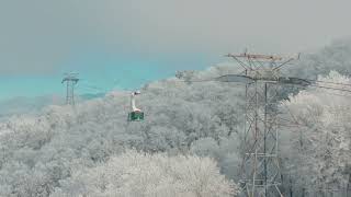 Ober Gatlinburg Aerial Tramway in the Winter [upl. by Hadeehsar]