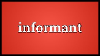 Informant Meaning [upl. by Brooke]