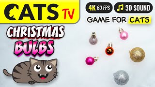 CAT TV  Christmas Bulbs 🎄😻 Compilation game for cats 📺 4K 3 HOURS [upl. by Griffy39]