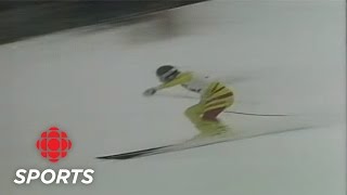 Todd Brookers Notorious Ski Crash in Kitzbuhel in 1987 [upl. by Nandor]