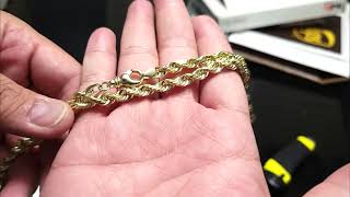 HAWAII ROPE CHAINS DOT COM 6MM AND 7MM 14K ROPE CHAIN UNBOXING BEST PRICES [upl. by Gracye248]