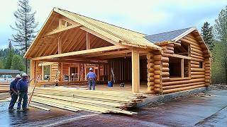 Family of 7 Builds Amazing LOG HOUSE in Alaska in 2 Years  Start to Finish by MontanaHaven [upl. by Reham]