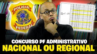 NOVO CONCURSO PF ADMINISTRATIVO 2024 SERÁ NACIONAL OU REGIONAL [upl. by Sirroned]