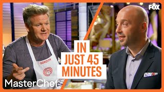 Gordon Makes A 3 Course Dinner In 45 Minutes  Season 9 Ep 17  MASTERCHEF [upl. by Marden35]