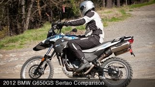 MotoUSA Comparison 2012 BMW G650GS Sertao [upl. by Aenotna]