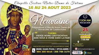 Jeûne du Mardi 15 Août 2023 A La Chapelle Sixtine ND de Fatima [upl. by Ayadahs161]