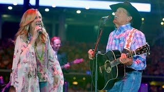 George Strait amp Sheryl Crow  quotHere For a Good Timequot Live 2014 [upl. by Enneira]