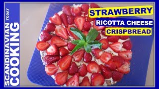 Knäckebröd 🍓 Strawberry Ricotta Cheese Crispbread with Honey amp Almonds [upl. by Olrac]