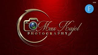 Photography logo design in pixellab  photography logo design  photography signature logo [upl. by Litch]