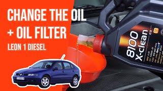 Change the oil and the oil filter Leon Mk1 19 TDI 🛢 [upl. by Esile]