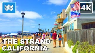 Walking tour of THE STRAND – Hermosa Beach to Manhattan Beach in South Bay California 🎧 【4K】 [upl. by Suzie]