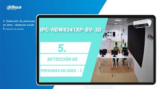 IPCHDW8341XBV3D ANÁLISIS ESTÉREO  DETECCIÓN DE PERSONAS EN ÁREA PARA DISTANCIAMIENTO SOCIAL [upl. by Fleurette]