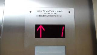 Montgomery hydraulic elevator  Sears amp Roebuck Mall of America Bloomington MN [upl. by Attirehs]