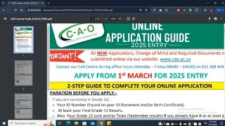 CAO Application for 2025 Entry Open  Apply Now [upl. by Robers]