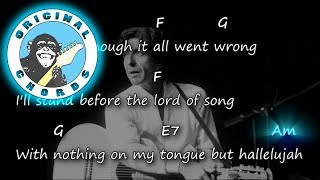 Leonard Cohen  Hallelujah  Chords amp Lyrics [upl. by Itra948]