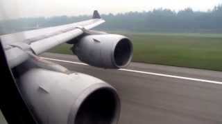 Worlds Longest Flight Singapore Airlines A340500 Powerful Takeoff from Singapore  9VSGE [upl. by Naleag]