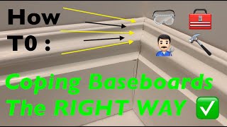 Coping Baseboard Molding The RIGHT Way  molding carpentry finishcarpentry [upl. by Eiuol969]