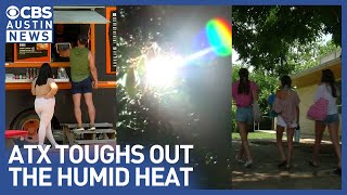 Austinites tough out the heat humidity [upl. by Anircam]