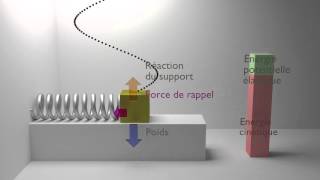 Oscillateur harmonique  masse et ressort animation mécanique [upl. by Wooldridge]