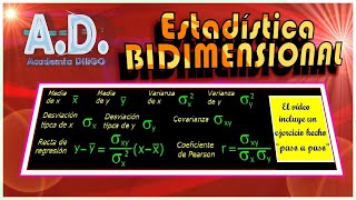 Estadística Distribuciones BIDIMENSIONALES Academia DIEGO [upl. by Snowber]