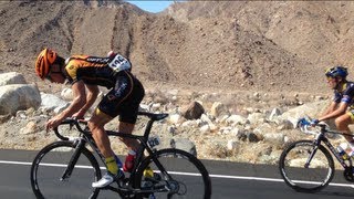 AMGEN TOUR Cyclists battle Riverside Countys triple digit temps in stage 2 [upl. by Aniraad]