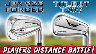 PLAYERS DISTANCE BATTLE Mizuno JPX 923 Forged vs Titleist T200 [upl. by Niddala]