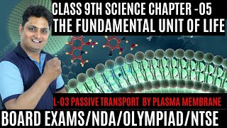 L03Class 9 science fundamental unit of life passive transport across cell membraneclass9biology [upl. by Oer71]