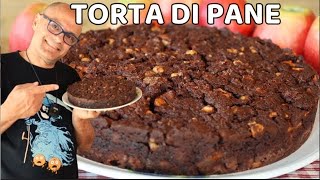 TORTA DI PANE ANTICA RICETTA con MELE e CIOCCOLATA [upl. by Aleacim]