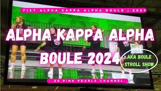 71st Alpha Kappa Alpha Boule 2024 💚💚💚 AKA Stroll amp Step Showcase 20PinkPearlsAKABoule2024 [upl. by Monie]