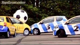 Car football  Volkswagen Fox vs Aygo  Top Gear  BBC [upl. by Eelhsa]