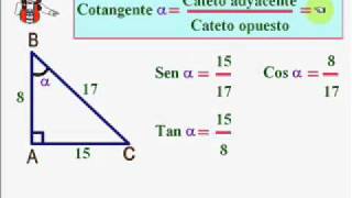 RAZONES TRIGONOMÉTRICAS DE UN ÁNGULO AGUDO [upl. by Daphene]