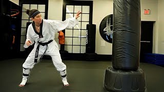 Taekwondo Kick Training on Wavemaster XXL [upl. by Artenak63]