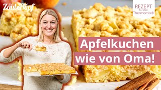 😍🍎 SUPEREINFACH Saftiger Apfelkuchen vom Blech mit Streuseln  Thermomix® Rezepte [upl. by Inaja]