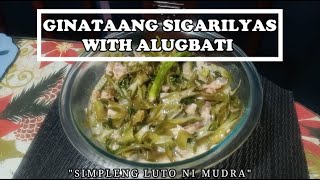 Ginataang sigarilyas with alugbati  Simpleng luto ni mudra [upl. by Ingmar729]