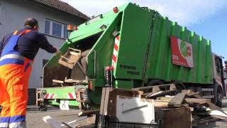 Sperrmüll Faun Powerpress Teil2  Bulky Waste Garbage Truck Part2 [upl. by Haydon]