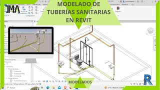 Instalación sanitaria en Revit 2024 Curso 01 Parte 7 Modelado de tuberías sanitarias en Revit [upl. by Celinda]