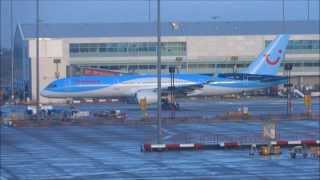 Thomson 757  GOOBG  Departure from Birmingham Airport  22012014 [upl. by Norval114]