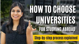 How I shortlisted universities for studying abroad  Undergrad Masters or PhD [upl. by Barayon]