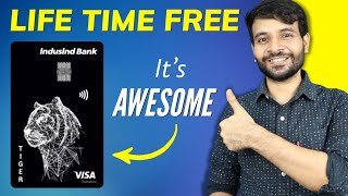 IndusInd Tiger Credit Card Launched  Life Time Free Premium Card 🔥🔥 [upl. by Mureil]