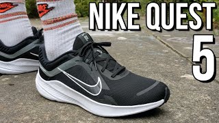 NIKE QUEST 5 REVIEW  On feet comfort weight breathability and price review [upl. by Libys]