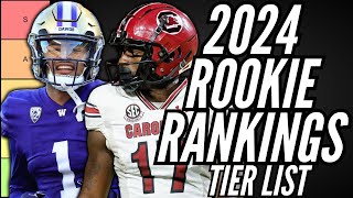 Top 24 Dynasty Rookie Rankings Tier List Post NFL Combine [upl. by Auqenaj413]