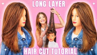 KEEP Your LENGTH with this EASY Movement LONG Layer Haircut Tutorial [upl. by Blanka]