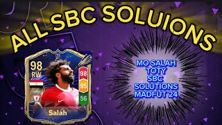 MO SALAH 98 RATED TOTY SBC ALL 14 SOLUTIONS MADFUT 24 [upl. by Adihahs819]