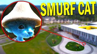 Drone Catches SMURF CAT IN REAL LIFE WE LIVE WE LOVE WE LIE [upl. by Peggie]