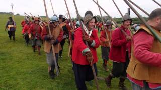 Battle reenactment Naseby 1645 English Civil War [upl. by Schwab]